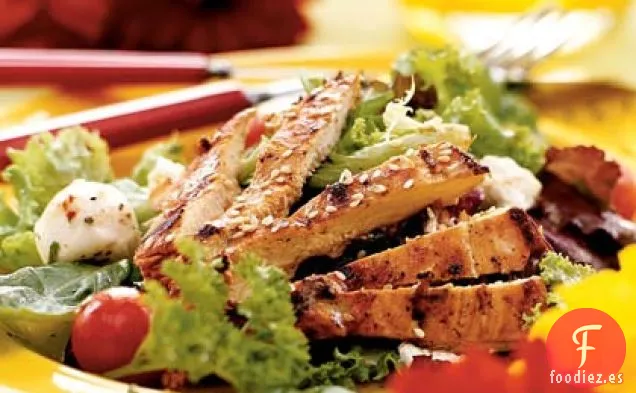 Ensalada Pastor de Pollo con Vinagreta de Aguacate