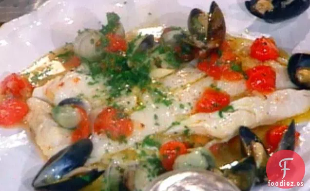 Bacalao con frutos del Mar - - - Merluzzo Ai Frutti di Mare