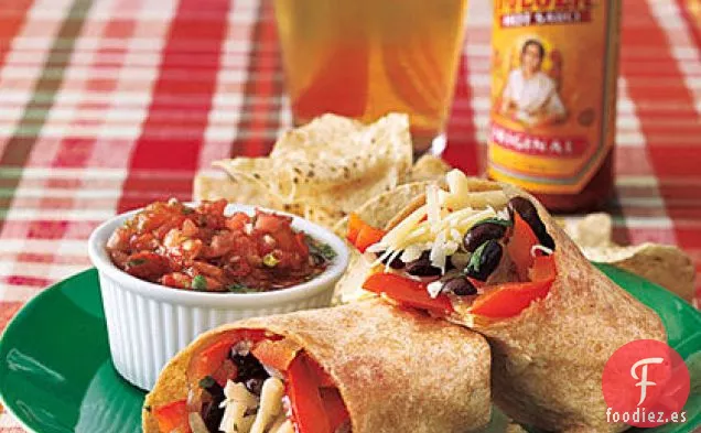Burritos de Frijoles Negros y Verduras