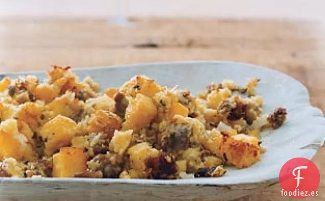 Relleno de Polenta y Salchichas