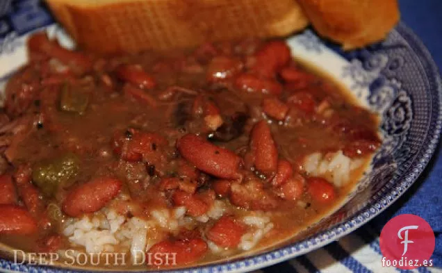 Frijoles Rojos y Arroz de Cocción Lenta