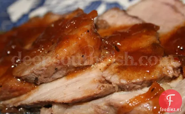 Cerdo Asado con Salsa de Cebolla Dulce Picante