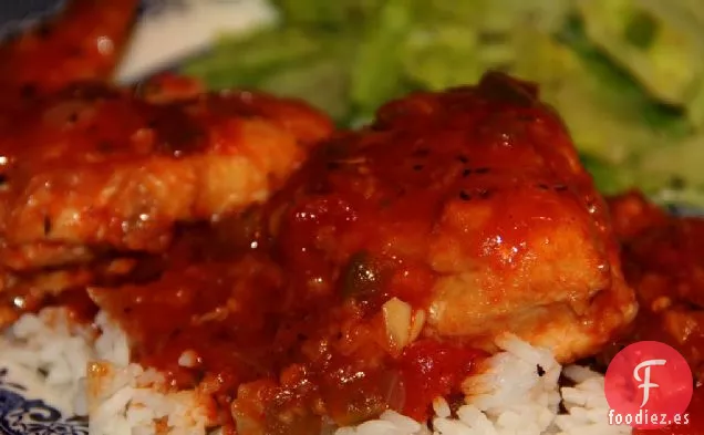 Crockpot Salsa de Pollo Piquante