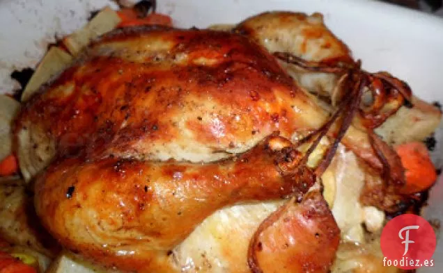 Pollo Asado con Ajo y Verduras