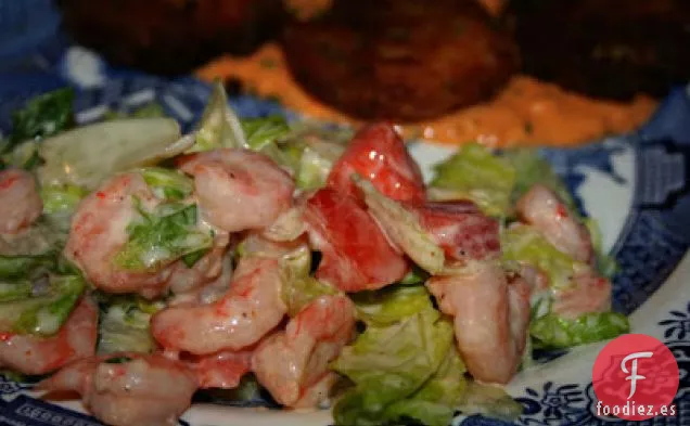 Camarones y Ensalada