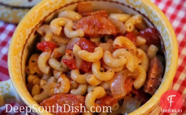 Macarrones y Tomates con Andouille
