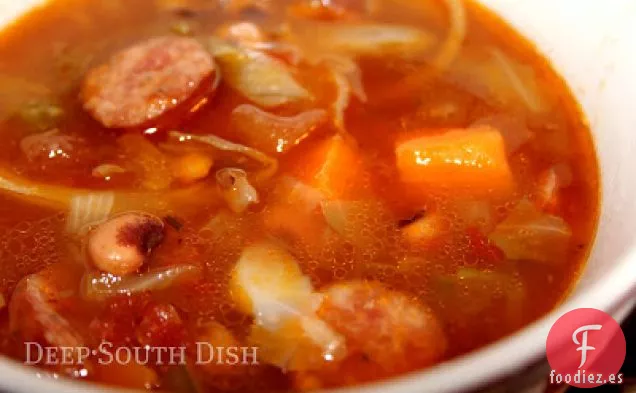 Sopa de Salchichas y Boniato