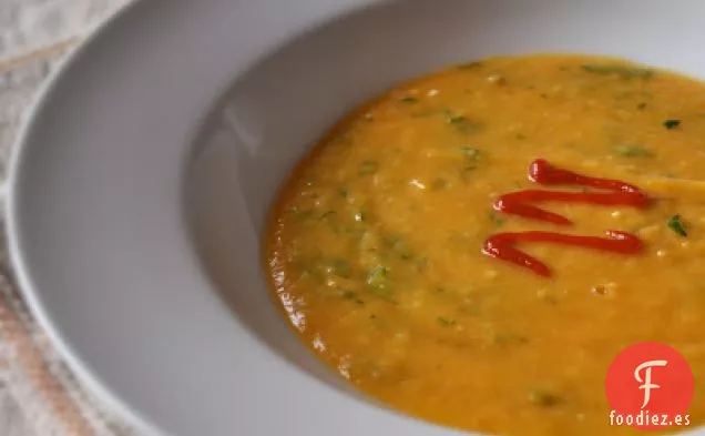 Sopa de Calabaza al estilo asiático