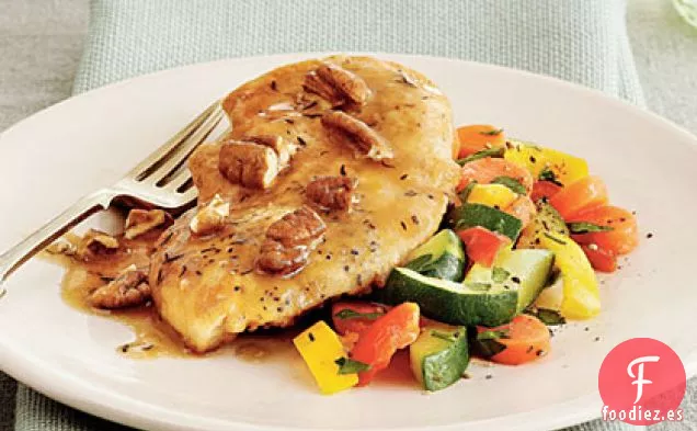 Chuletas de Pollo con Salsa de Nueces