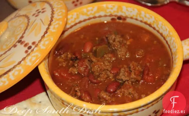 Chile de Carne de Res Casero con Frijoles