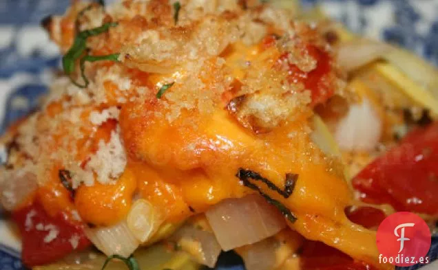 Cazuela de Calabaza y Tomate en Capas