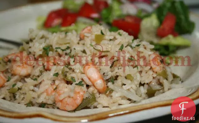 Pilaf de Camarones Cajún