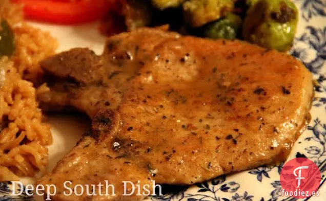 Chuletas de Cerdo en Sartén con Salsa de Sartén
