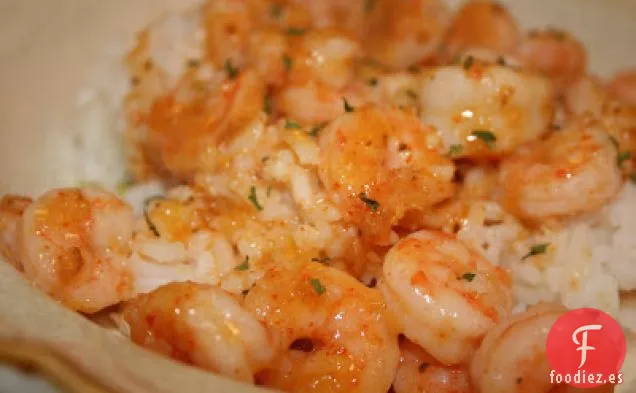 Camarones con Ajo y Naranja Picante