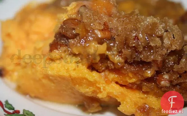 Cazuela de Calabaza y Boniato con Praliné