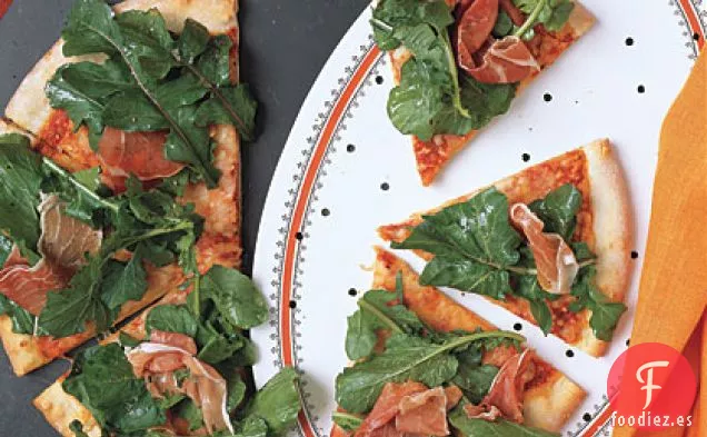 Pizza con Rúcula y Jamón