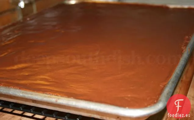 Pastel de Hojas de Chocolate con Suero de Mantequilla Texas