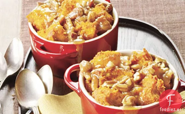 Budines de Pan de Caramelo, Nuez y Calabaza