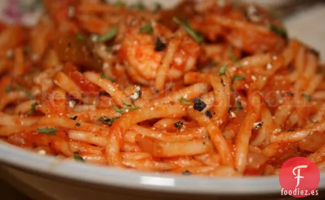 Espaguetis de Camarones