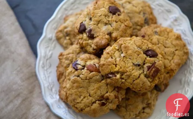 Galletas de Nuez de Naranja con Chispas de Chocolate con Pasas de Uva y Avena