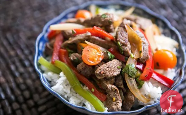 Salteado rápido de Ternera con Pimientos