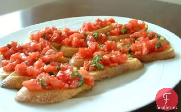 Bruschetta con Tomate y Albahaca