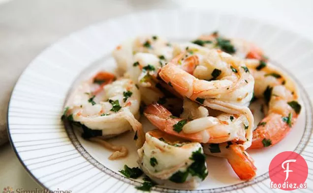 Camarones con Cilantro y Lima