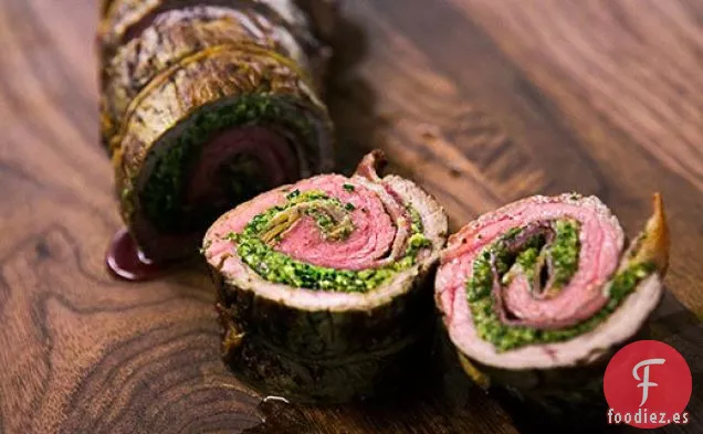 Rodajas de Ternera con Pesto de Perejil de Nuez