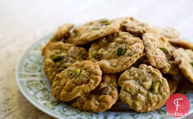 Galletas con Chispas de Chocolate Blanco de Pistacho