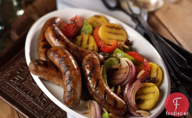 Salchicha Italiana a la Parrilla con Pimientos Agridulces
