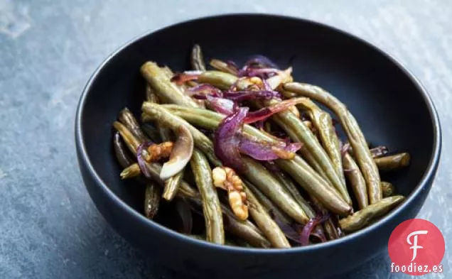 Judías Verdes Asadas con Cebolla y Nueces