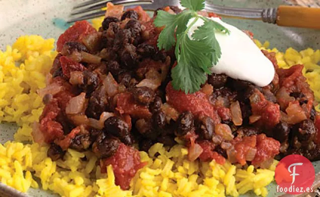 Frijoles Negros Chipotle Y Arroz