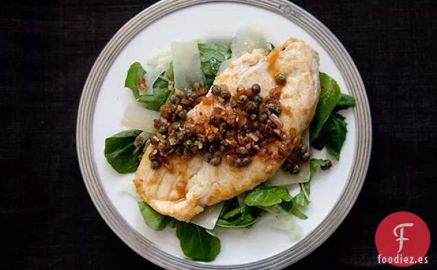 Chuletas de Pollo con Salsa de Alcaparras