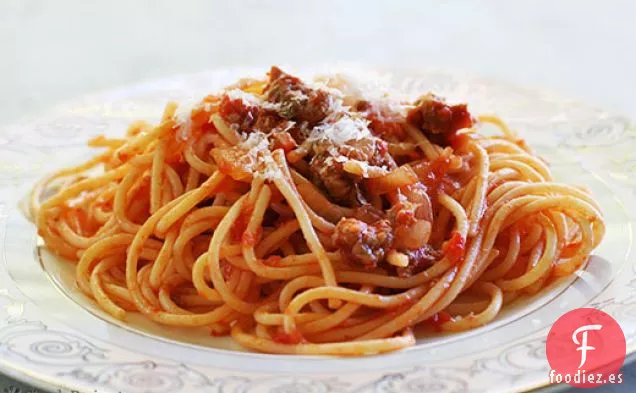 Espaguetis de Salchicha Italiana FÁCIL