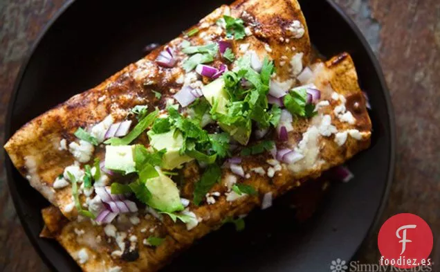 Enchiladas de Frijoles Negros de Pavo