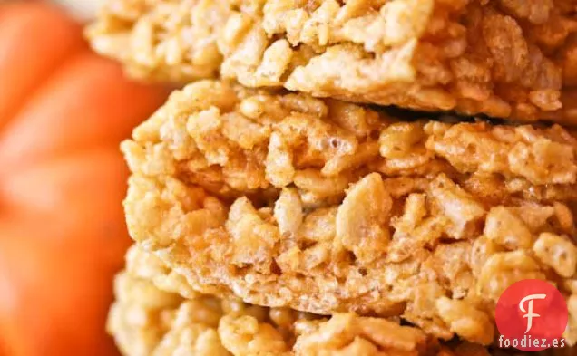Golosinas de Krispie de Arroz con Especias de Calabaza