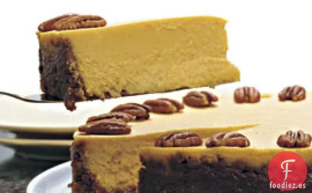 Tarta De Queso De Calabaza Con Pan de Jengibre y Corteza De Nuez