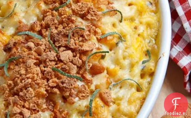 Macarrones de Calabaza con Queso con Corteza de Amaretti