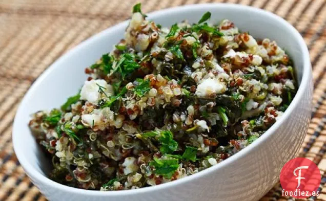 Ensalada de Quinua con Espinacas y Queso Feta