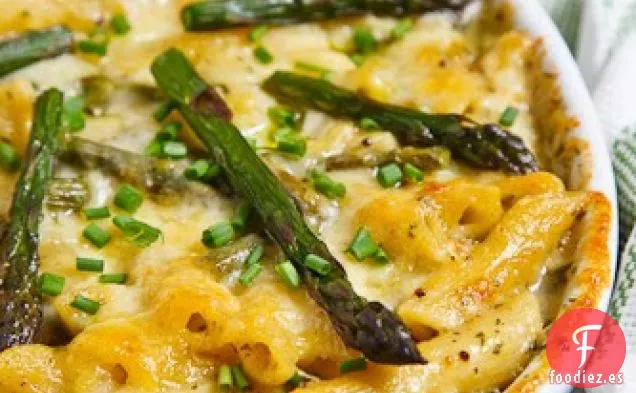 Macarrones de Espárragos y Pesto de Rampa con Queso