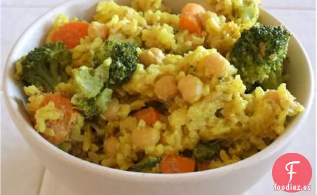 Arroz con Verduras, Algas y Brotes