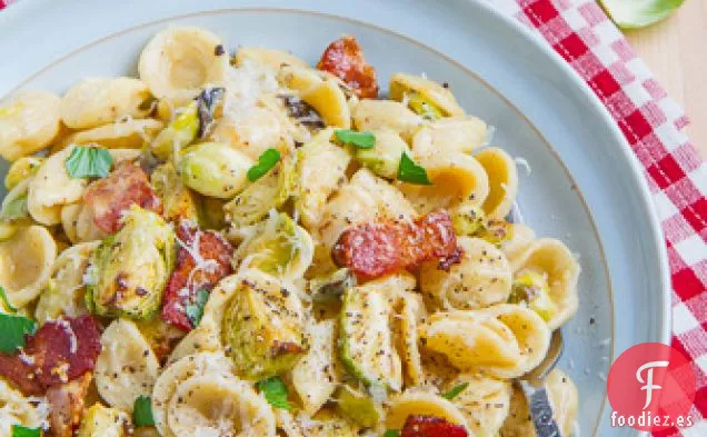 Col de Bruselas Asada Carbonara