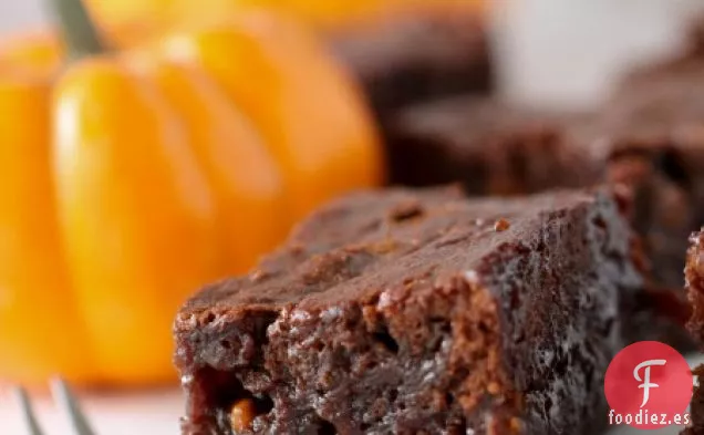 Brownies de Caramelo de Calabaza Pegajosos