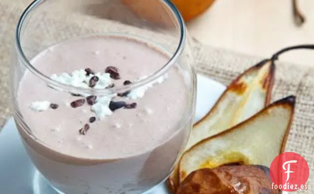 Batido Caramelizado de Pera, Chocolate y Queso de Cabra