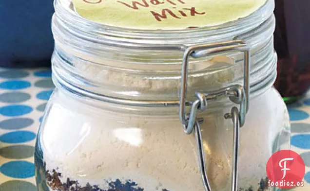 Mezcla De Gofres De Capuchino Con Jarabe De Café