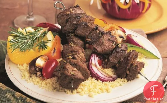 Brochetas de Solomillo Mediterráneo