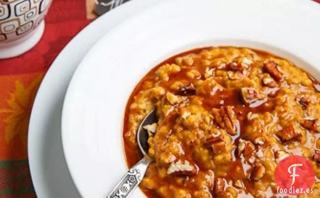 Pastel de Calabaza de Cocción Lenta Harina de Avena Cortada en Acero