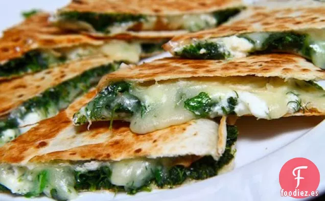 Quesadillas de Espinacas y Queso Feta