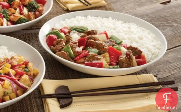 Camarones Teriyaki y Vieiras