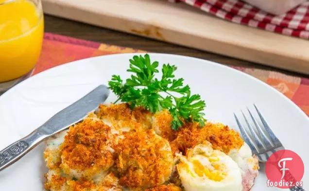 Jamón y Huevos Gratinados